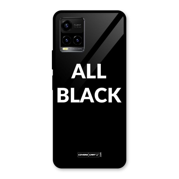 Raftaar All Black Glass Back Case for Vivo Y33s