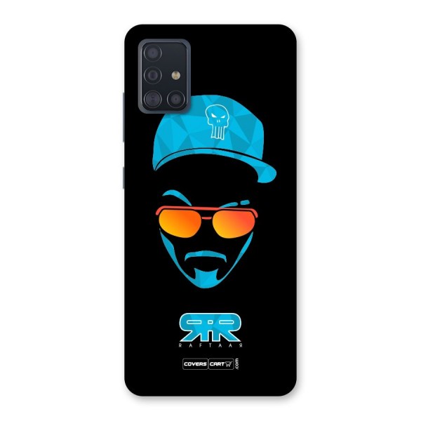 Raftaar Black and Blue Back Case for Galaxy A51