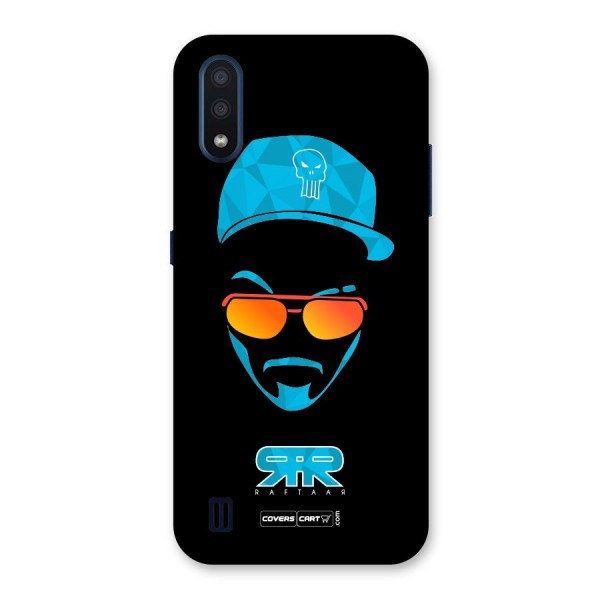 Raftaar Black and Blue Back Case for Galaxy M01