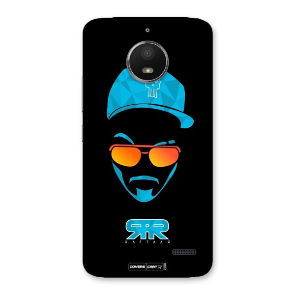 Raftaar Black and Blue Back Case for Moto E4