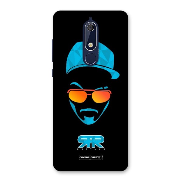 Raftaar Black and Blue Back Case for Nokia 5.1