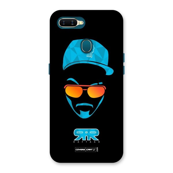 Raftaar Black and Blue Back Case for Oppo A7