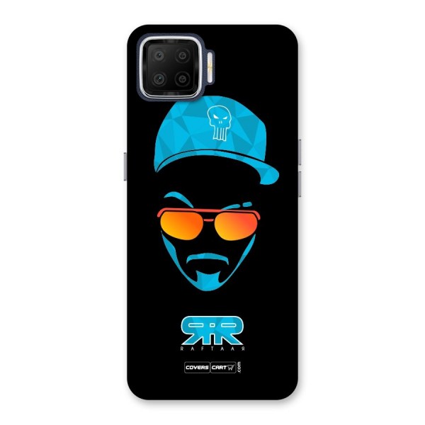 Raftaar Black and Blue Back Case for Oppo F17