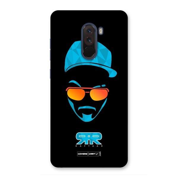 Raftaar Black and Blue Back Case for Poco F1