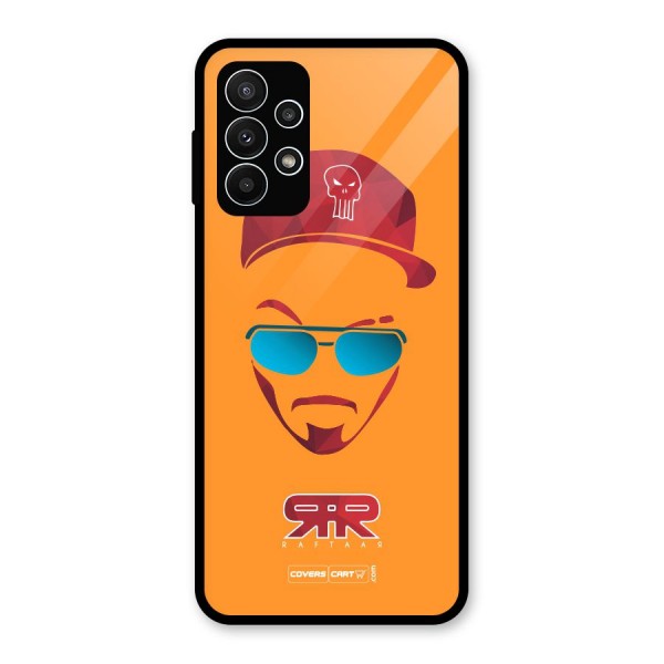 Raftaar Orange Glass Back Case for Galaxy A23