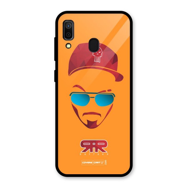 Raftaar Orange Glass Back Case for Galaxy A30