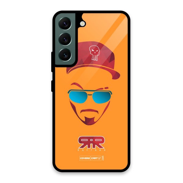 Raftaar Orange Glass Back Case for Galaxy S22 5G