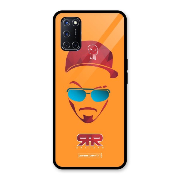 Raftaar Orange Glass Back Case for Oppo A52