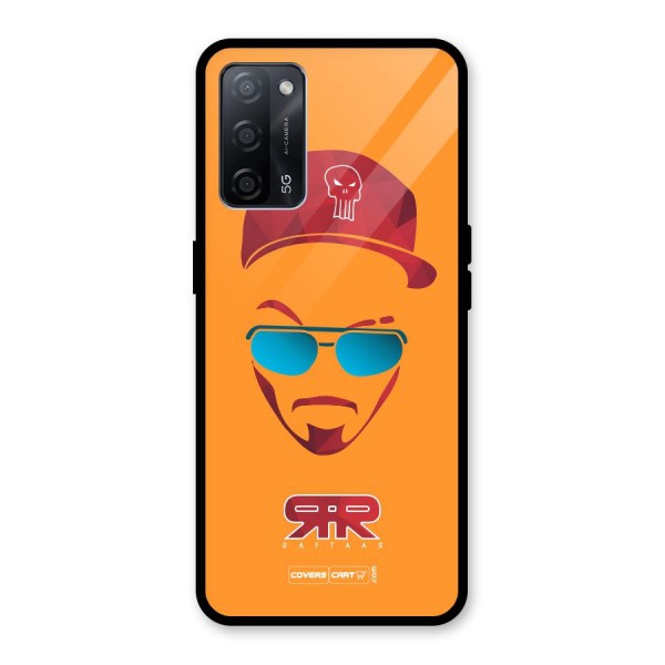 Raftaar Orange Glass Back Case for Oppo A53s 5G