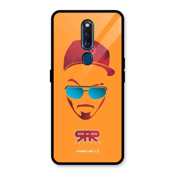 Raftaar Orange Glass Back Case for Oppo F11 Pro