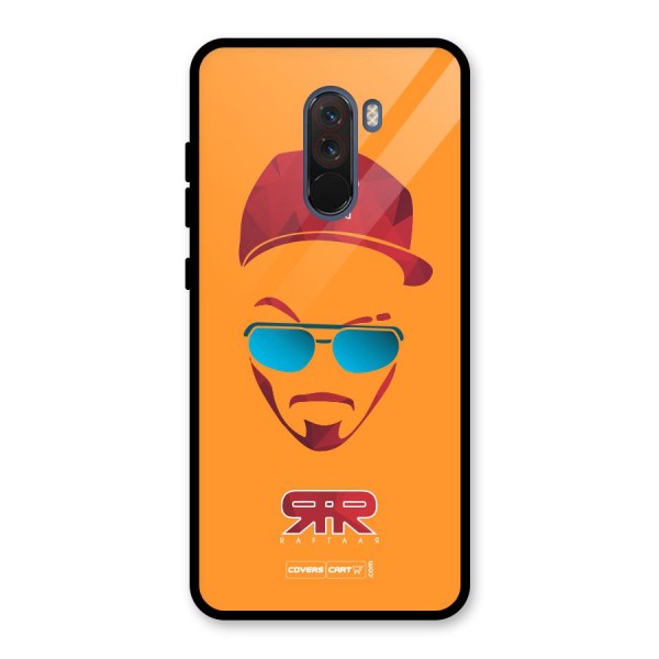 Raftaar Orange Glass Back Case for Poco F1