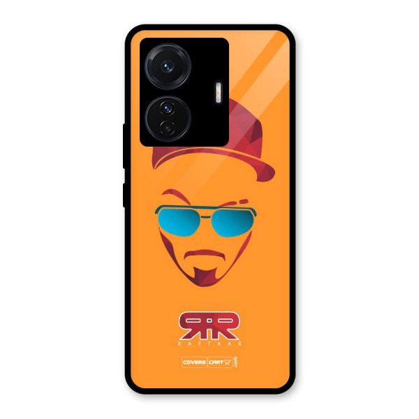 Raftaar Orange Glass Back Case for Vivo T1 Pro