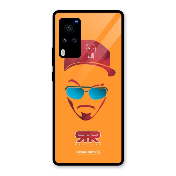 Raftaar Orange Glass Back Case for Vivo X60 Pro