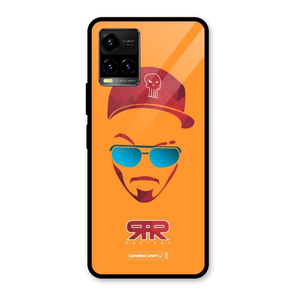 Raftaar Orange Glass Back Case for Vivo Y21 2021