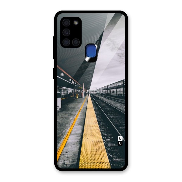 Railway Track Glass Back Case for Galaxy A21s