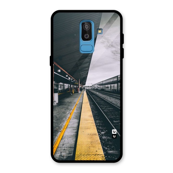 Railway Track Glass Back Case for Galaxy J8