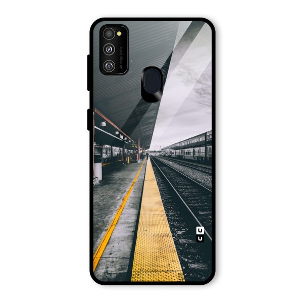 Railway Track Glass Back Case for Galaxy M21