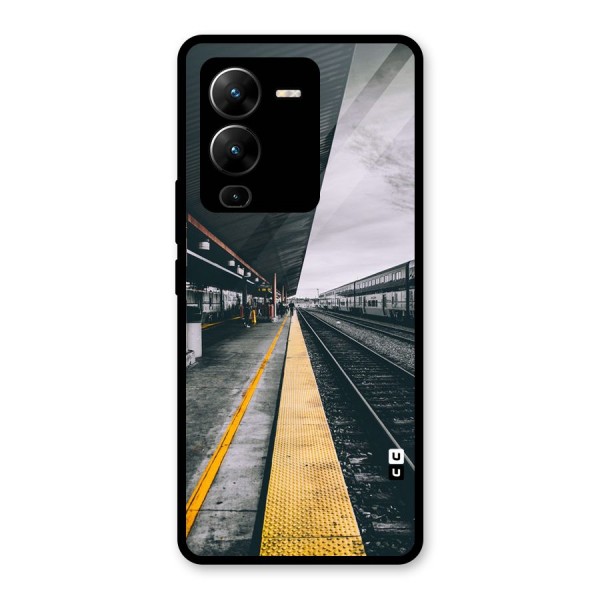 Railway Track Glass Back Case for Vivo V25 Pro