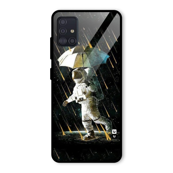 Rain Spaceman Glass Back Case for Galaxy A51