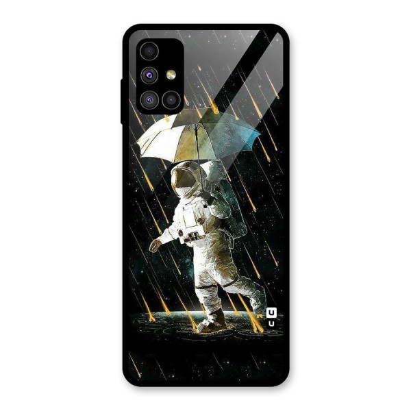 Rain Spaceman Glass Back Case for Galaxy M51