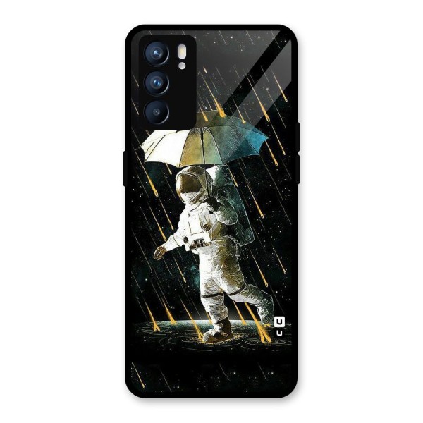 Rain Spaceman Glass Back Case for Oppo Reno6 5G