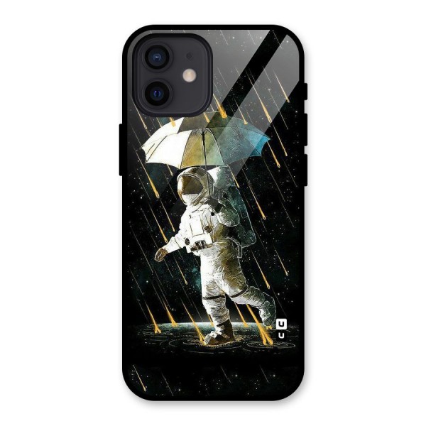 Rain Spaceman Glass Back Case for iPhone 12