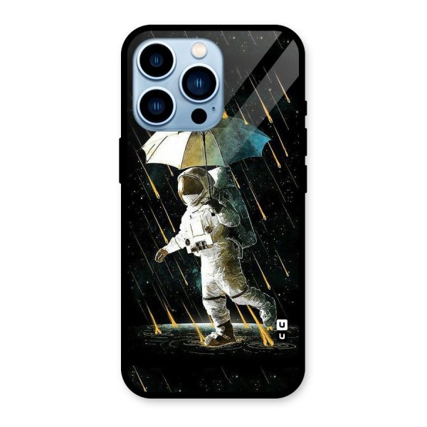 Rain Spaceman Glass Back Case for iPhone 13 Pro