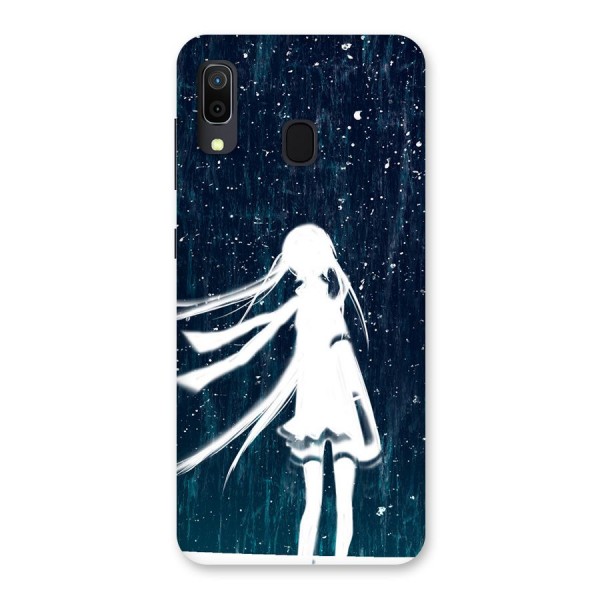 Rain White Girl Back Case for Galaxy A20