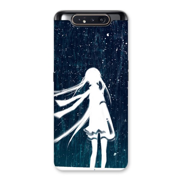 Rain White Girl Back Case for Galaxy A80