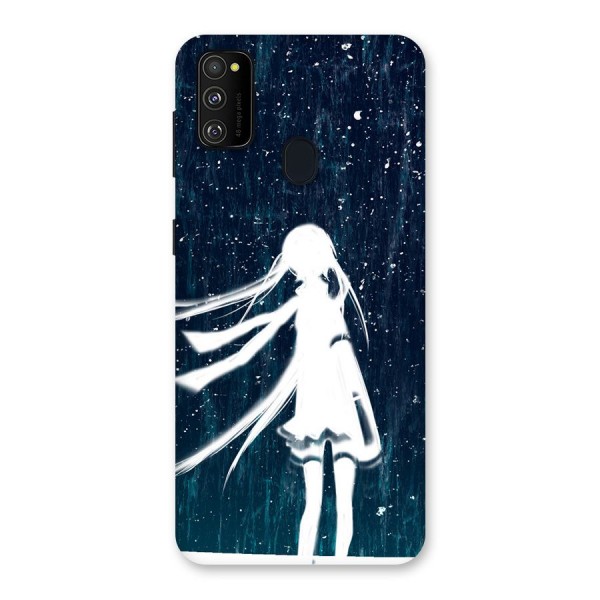 Rain White Girl Back Case for Galaxy M21