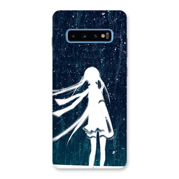 Rain White Girl Back Case for Galaxy S10 Plus