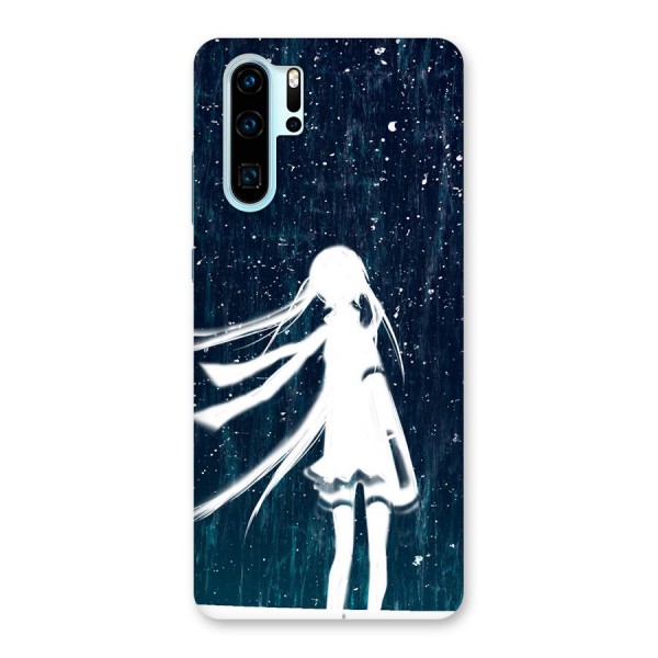 Rain White Girl Back Case for Huawei P30 Pro