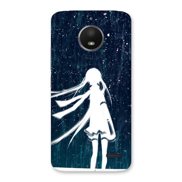 Rain White Girl Back Case for Moto E4