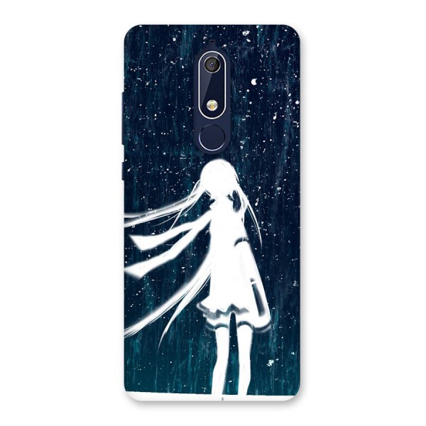 Rain White Girl Back Case for Nokia 5.1