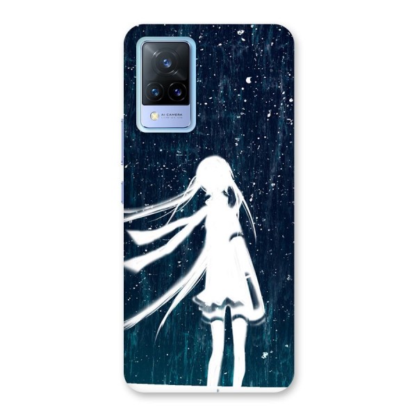 Rain White Girl Back Case for Vivo V21 5G