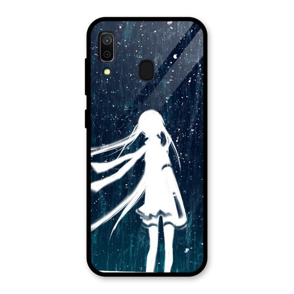 Rain White Girl Glass Back Case for Galaxy A30