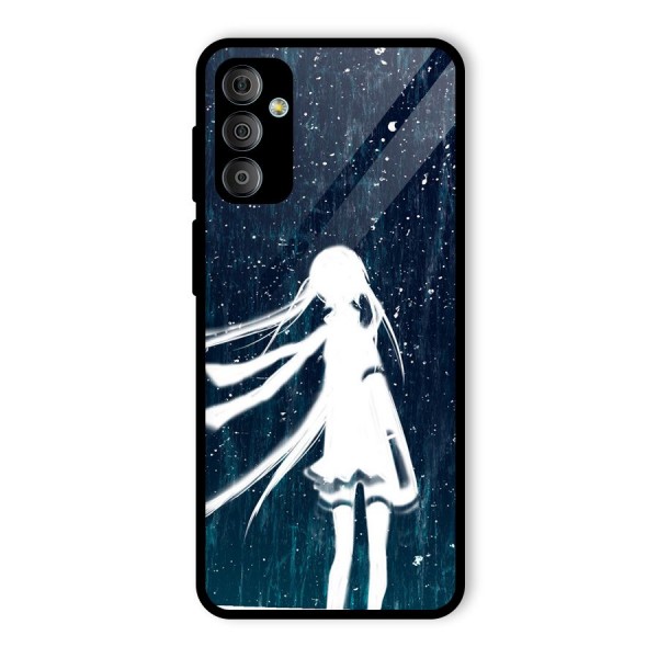 Rain White Girl Glass Back Case for Galaxy F23