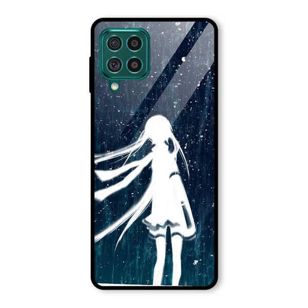 Rain White Girl Glass Back Case for Galaxy F62