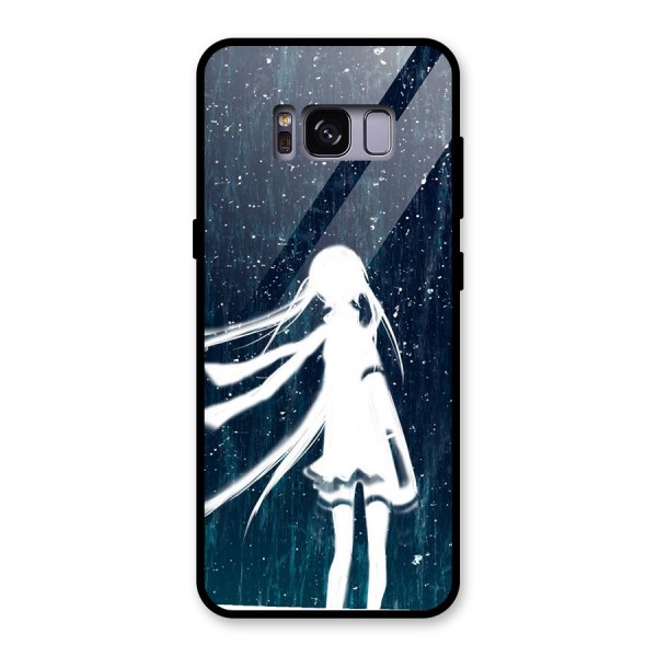 Rain White Girl Glass Back Case for Galaxy S8