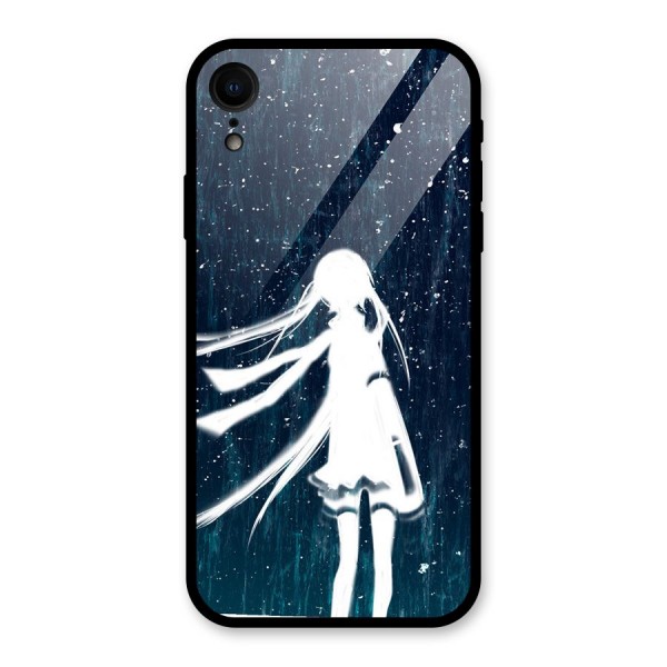 Rain White Girl Glass Back Case for XR