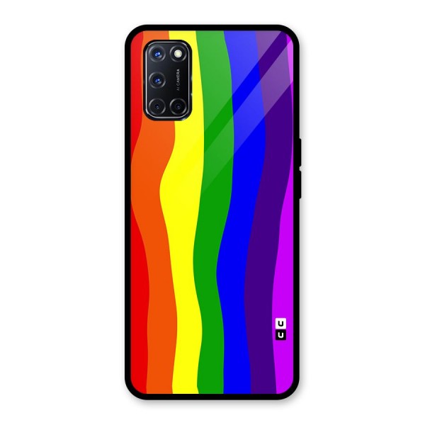 Rainbow Curves Glass Back Case for Oppo A52