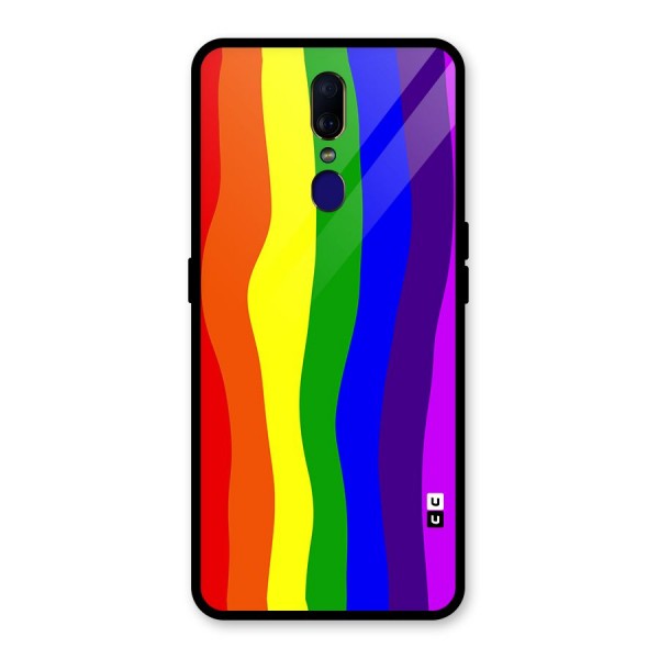 Rainbow Curves Glass Back Case for Oppo F11