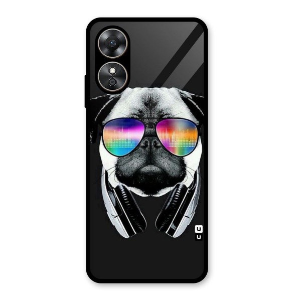 Rainbow Dog Swag Glass Back Case for Oppo A17