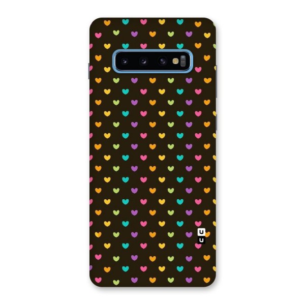 Rainbow Hearts Back Case for Galaxy S10 Plus