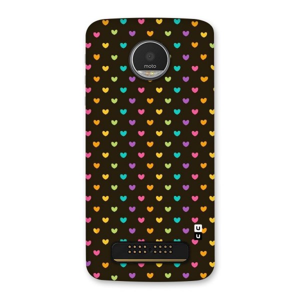 Rainbow Hearts Back Case for Moto Z Play