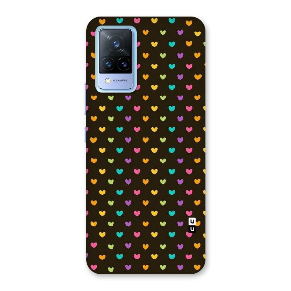 Rainbow Hearts Back Case for Vivo V21 5G