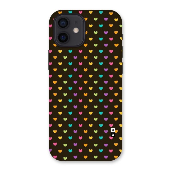 Rainbow Hearts Back Case for iPhone 12