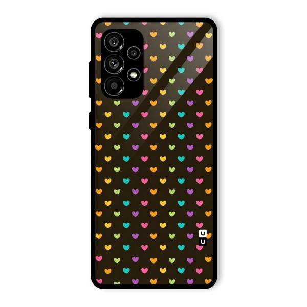 Rainbow Hearts Glass Back Case for Galaxy A73 5G