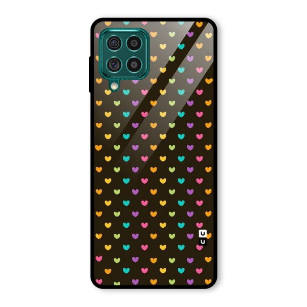 Rainbow Hearts Glass Back Case for Galaxy F62