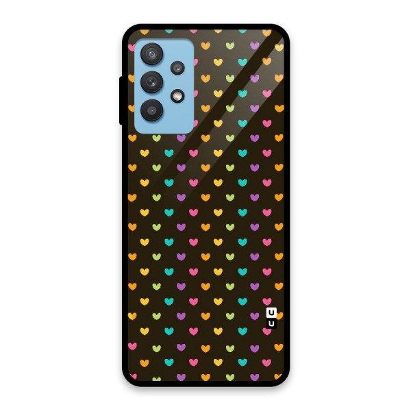 Rainbow Hearts Glass Back Case for Galaxy M32 5G